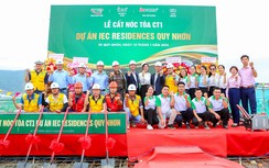 Cất nóc tòa nhà đầu tiên dự án IEC Residences Quy Nhơn