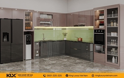 Tủ bếp inox cánh kính King Luxury: Nâng tầm không gian bếp hiện đại