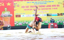 Thạch Thất (Hà Nội): Hơn 100 đô vật tranh tài tại giải vật truyền thống làng Khu Ba