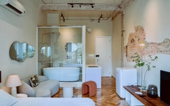 Căn hộ đẹp xuất thần với gam màu trung tính, vật liệu gỗ gần gũi