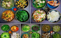 Cô vợ 9x gợi ý mâm cơm 30 ngày đẹp như tranh, thực đơn 3-4 món ngon