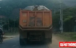 Xe chở cát "có ngọn" vẫn nghênh ngang trên QL27