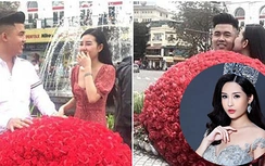 Ngân Anh "kêu trời" khi được bạn trai tặng bó hoa khủng dịp Valentine