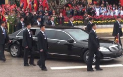Cận cảnh xe bọc thép hộ tống ông Kim Jong Un tại Việt Nam