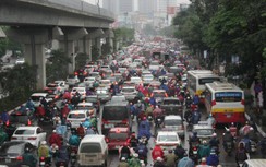 Ô tô dàn hàng, đường dự kiến cấm xe máy tê liệt trong sáng đầu tuần