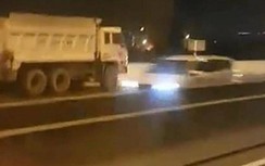 Tước GPLX 5 tháng lái xe ben chạy ngược chiều trên cao tốc