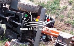 Máy xúc rơi xuống vực, một công nhân nông trường cao su tử vong