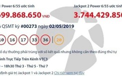 Kết quả xổ số Vietlott 2/5/2019: Tìm chủ nhân giải khủng hơn 36 tỷ đồng
