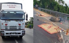 Xe tải đâm xe máy chạy cùng chiều, 2 vợ chồng tử vong thương tâm