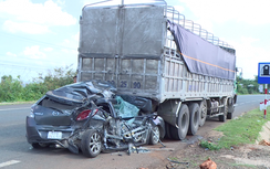 Tai nạn liên hoàn ở trạm BOT Đức Long Gia Lai, 2 vợ chồng bị thương nặng