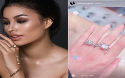 Hoa hậu Phạm Hương khoe ảnh gợi cảm, nhẫn kim cương "khủng"