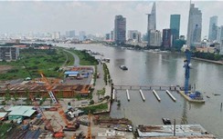 Cầu Thủ Thiêm 2: Bờ quận 2 rầm rộ, bờ quận 1 vẫn vướng