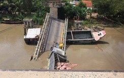 Gãy cần cẩu khi cẩu phương tiện ở cầu Tân Nghĩa