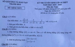 Đáp án đề thi tuyển sinh vào lớp 10 môn Toán năm 2019 ở Thanh Hóa