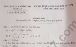 Đáp án đề thi tuyển sinh lớp 10 môn Toán năm 2019 ở Nghệ An