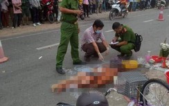 Xe ben cán tử vong em học sinh lớp 4 đi xe đạp trên đường