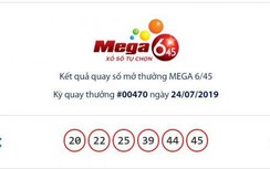 Kết quả xổ số Vietlott 24/7/2019: Tìm người may mắn trúng hơn 18 tỷ đồng