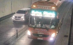 Tước bằng lái 2 tháng tài xế xe khách vượt ẩu trong hầm Hải Vân