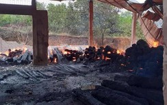 Cháy kho gỗ hương tiền tỷ, bà chủ khóc ngất phải nhập viện
