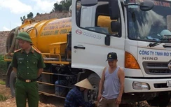 Người dân lập mưu rình bắt xe bồn xả thải trộm ở Quảng Ninh