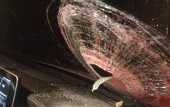 Một phụ nữ trên ô tô đi tuyến cao tốc Hà Nội-Thái Nguyên bị ném đá vào mặt