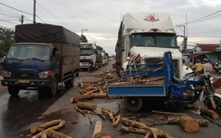 Xe ba gác bị ô tô đầu kéo tông trực diện, tài xế chết thảm dưới bánh xe