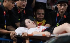 Công an truy tìm người bắn pháo khiến nữ CĐV bị thương ở sân Hàng Đẫy