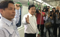 Clip: Phó Thủ tướng đi thử tàu điện đường sắt Cát Linh - Hà Đông