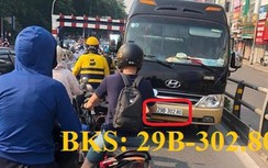 Đã xác định được chủ xe khách đi lấn làn, ngược chiều trên cầu vượt Thái Hà