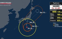 Bão Hagibis đến gần đảo chính Honshu của Nhật Bản