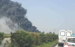 Đang cháy lớn tại công ty phế liệu ở Bắc Ninh