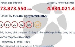 Kết quả xổ số Vietlott 7/1/2020: Lộ người sở hữu bộ số may mắn hơn 31 tỷ?