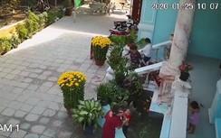 Hoảng hồn cảnh bé trai suýt chết đuối vì rơi xuống bể tiểu cảnh trước nhà