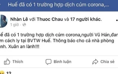 Bịa tin Huế có người nhiễm virus Corona, một phụ nữ bị phạt 12,5 triệu đồng