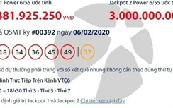 Kết quả xổ số Vietlott 6/2/2020: Một người trúng giải khủng tối nay