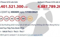 Kết quả xổ số Vietlott 17/3/2020: Ai may mắn trúng giải khủng 104 tỷ đồng?