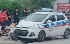 Video: Nam thanh niên phóng nhanh, vượt ẩu, tông thẳng vào đầu xe taxi