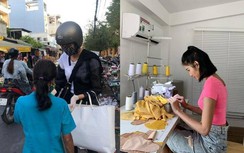 Tận dụng tài "nữ công gia chánh", Hoàng Thùy may 700 khẩu trang vải