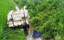 Phát hiện người đàn ông tử vong bên xe máy chở lồng vịt dưới mương nước