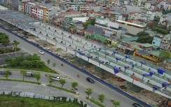 Cận cảnh làm cầu cạn Mai Dịch - Nam Thăng Long giữa tâm dịch Covid-19