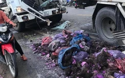 3 tài xế xe tải kẹt cứng trong cabin, chấn thương nặng vì tông xe liên hoàn