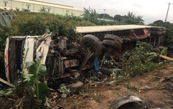 Xe container tông nhau, 1 người chết, 1 người bị thương nặng