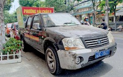 Kỳ lạ dùng xe vi phạm đi tuyên truyền, xử lý vi phạm giao thông