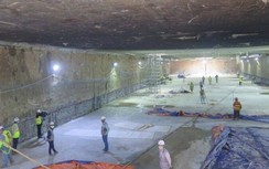Ga ngầm đầu tiên dự án đường sắt Nhổn - ga Hà Nội thi công tầng đón khách