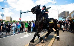 Video: Cướp tuấn mã của cảnh sát Mỹ, người biểu tình hú hét như điên dại