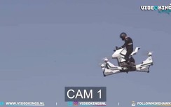 Cảnh sát Dubai ngã từ độ cao 30m xuống đất khi đang thử nghiệm xe bay
