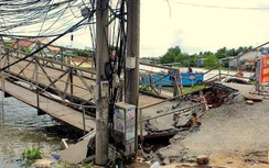 Sập cầu do sạt lở ở Cần Thơ, xe không qua được tỉnh lộ 918