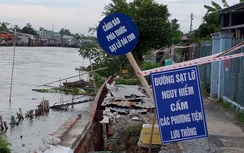 Sạt lở bủa vây dọc sông Hậu qua An Giang