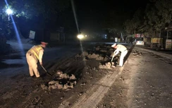 CSGT trích xuất camera, truy tìm ô tô tải đổ bùn đất trên đường Hồ Chí Minh