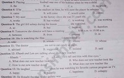 Đáp án đề thi vào lớp 10 môn Tiếng Anh tỉnh An Giang năm 2020